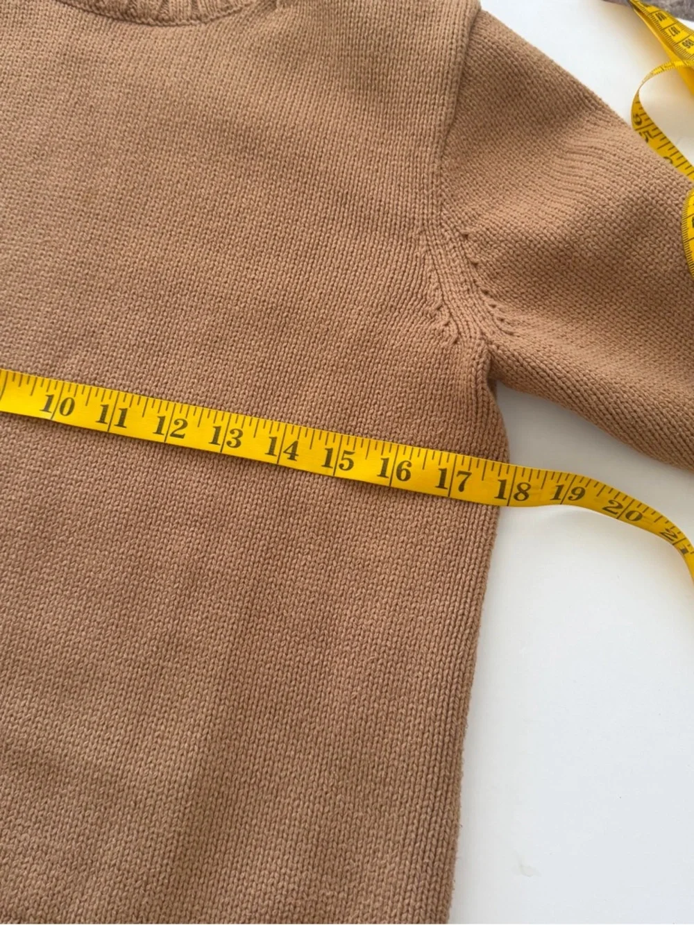 J.Crew Cotton Turtleneck Sweater Tan size small. - Picture 9 of 12